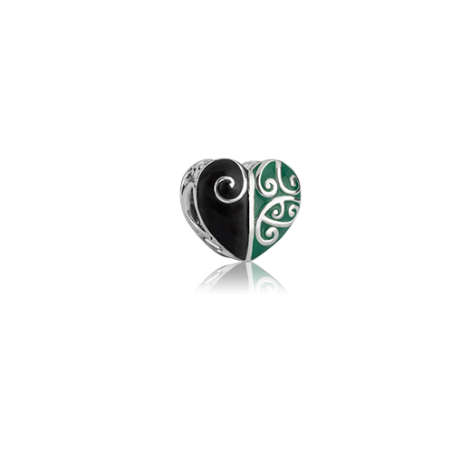 Heart of the Forest, enamel bead charm meaning love from Evolve Inspired Jewellery