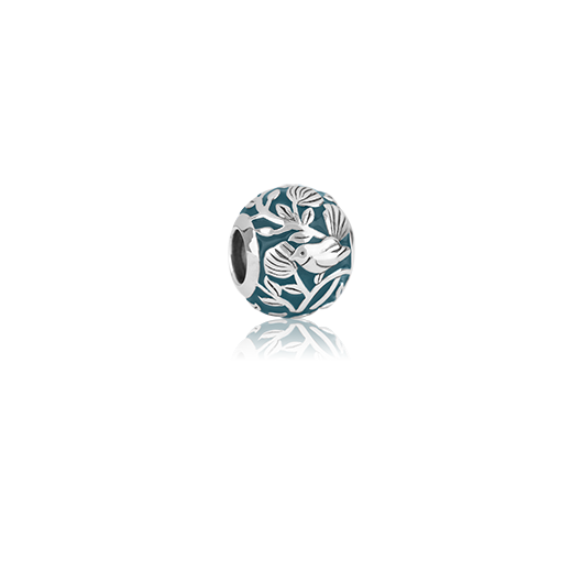 Garden Fantail, enamel bead charm meaning cherished from Evolve Inspired Jewellery