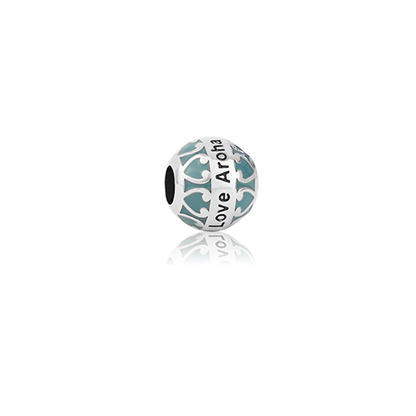 Enamel bead charm meaning love aroha from Evolve Inspired Jewellery NZ
