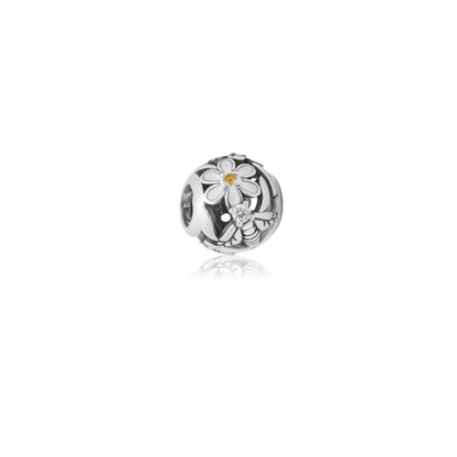 Enamel bead charm meaning daisy propserity from Evolve Inspired Jewellery NZ