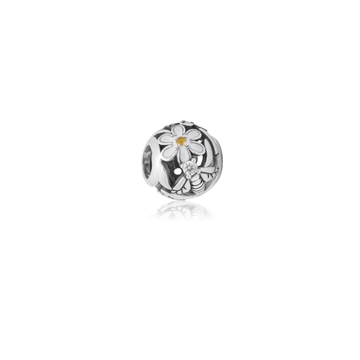 Enamel bead charm meaning daisy propserity from Evolve Inspired Jewellery NZ