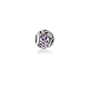 Enamel bead charm meaning lavender elegance from Evolve Inspired Jewellery NZ