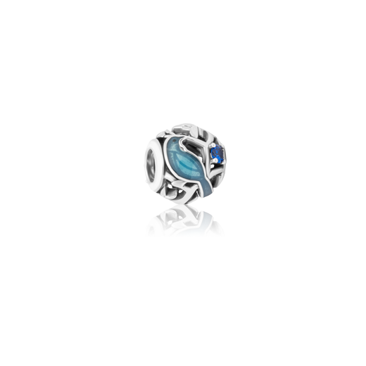 Enamel bead charm meaning harakeke flax from Evolve Inspired Jewellery NZ