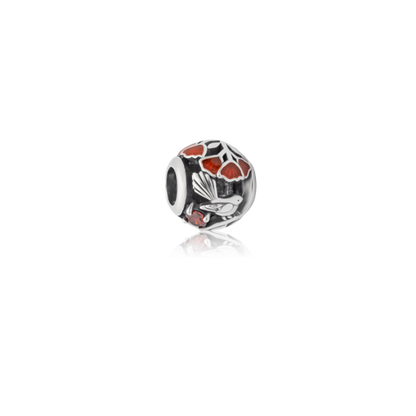 Enamel bead charm meaning pohutukawa beautiful from Evolve Inspired Jewellery NZ