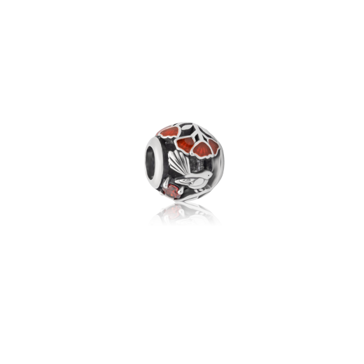 Enamel bead charm meaning pohutukawa beautiful from Evolve Inspired Jewellery NZ