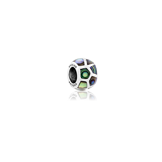 Treasured Paua, paua bead charm from Evolve Inspired Jewellery