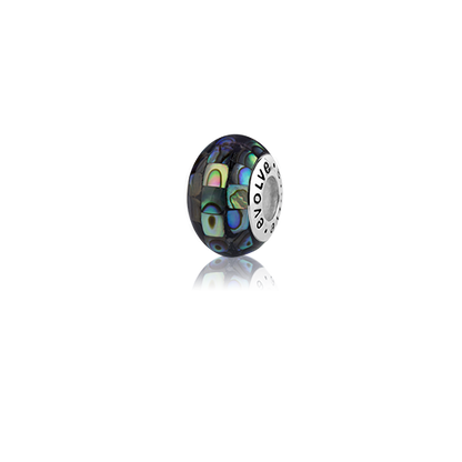 Paua Mosaic, paua bead charm from Evolve Inspired Jewellery