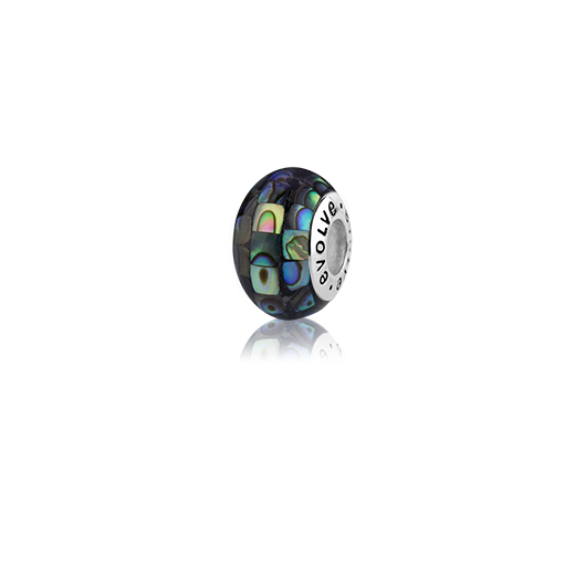 Paua Mosaic, paua bead charm from Evolve Inspired Jewellery
