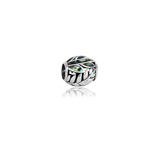 NZ Fern Paua, paua bead charm from Evolve Inspired Jewellery