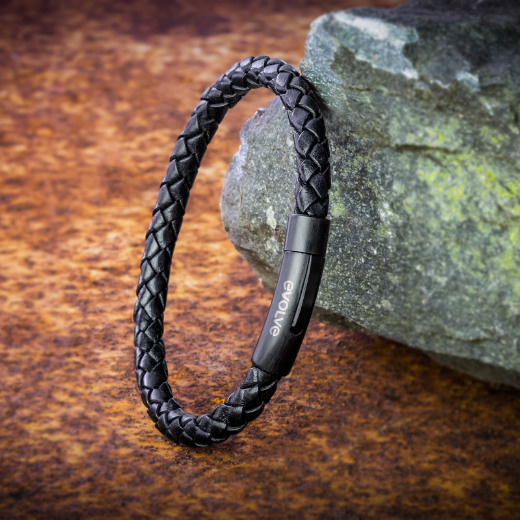 Black Latitude Bracelet  - Matte Black