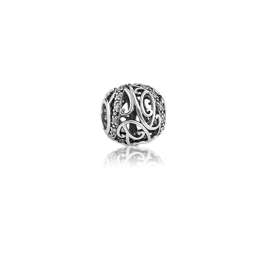 Spirit of NZ, silver bead charm with cubic zirconia stone meaning vitality from Evolve Inspired Jewellery