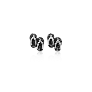 Jandal Studs, silver stud earrings meaning kiwi freedom from Evolve Inspired Jewellery