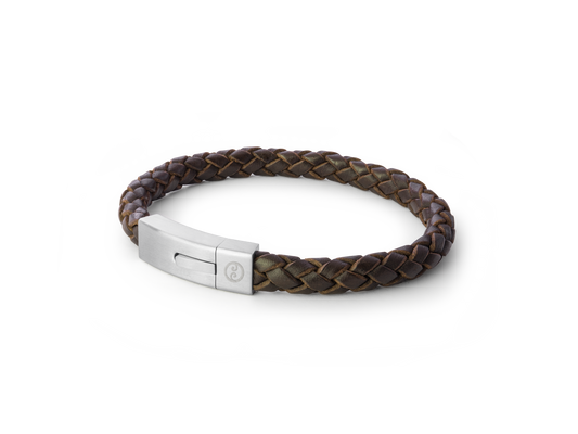 Brown Latitude Bracelet - Steel